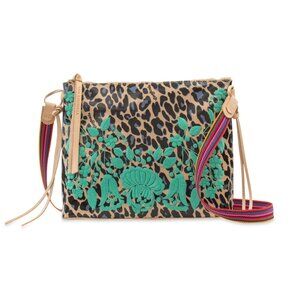 Consuela Blue and Black Crossbody Bag with Adjustable Strap